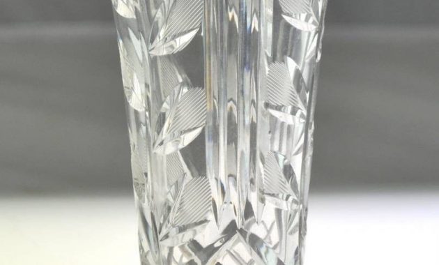 Vintage 8 38 Tall Lead Crystal Vase Made West Germany Floral Deplomb 24 Pb inside proportions 806 X 1600