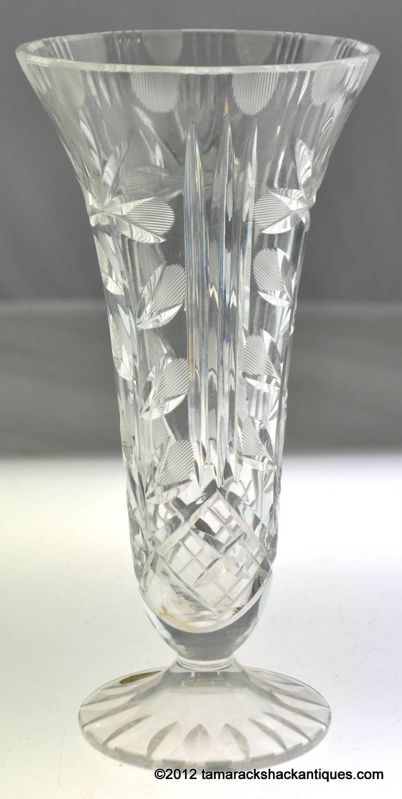 Vintage 8 38 Tall Lead Crystal Vase Made West Germany Floral Deplomb 24 Pb inside proportions 806 X 1600