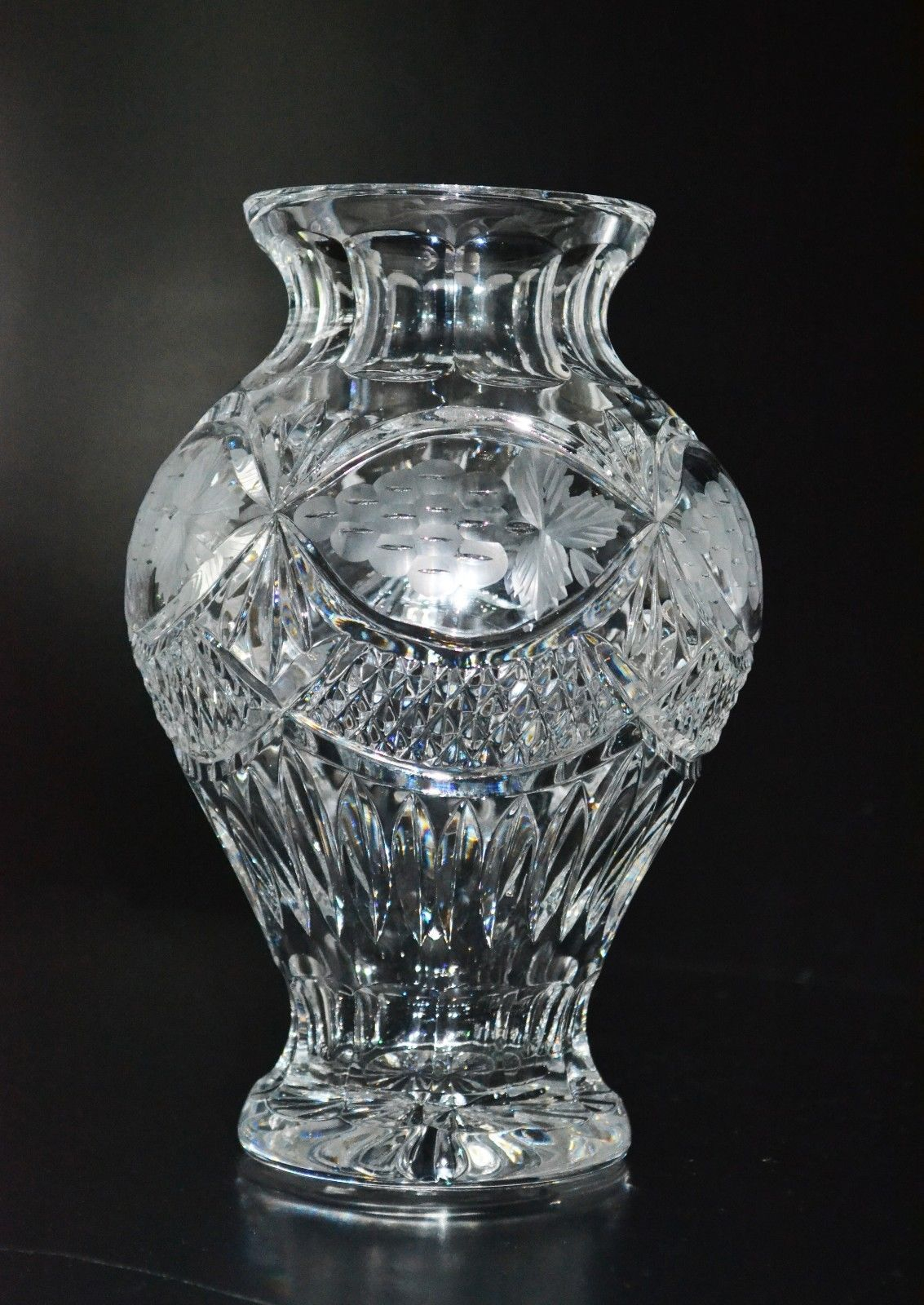 Vintage Crystal Vase Made In Poland Hand Cutetched Design within sizing 1133 X 1600