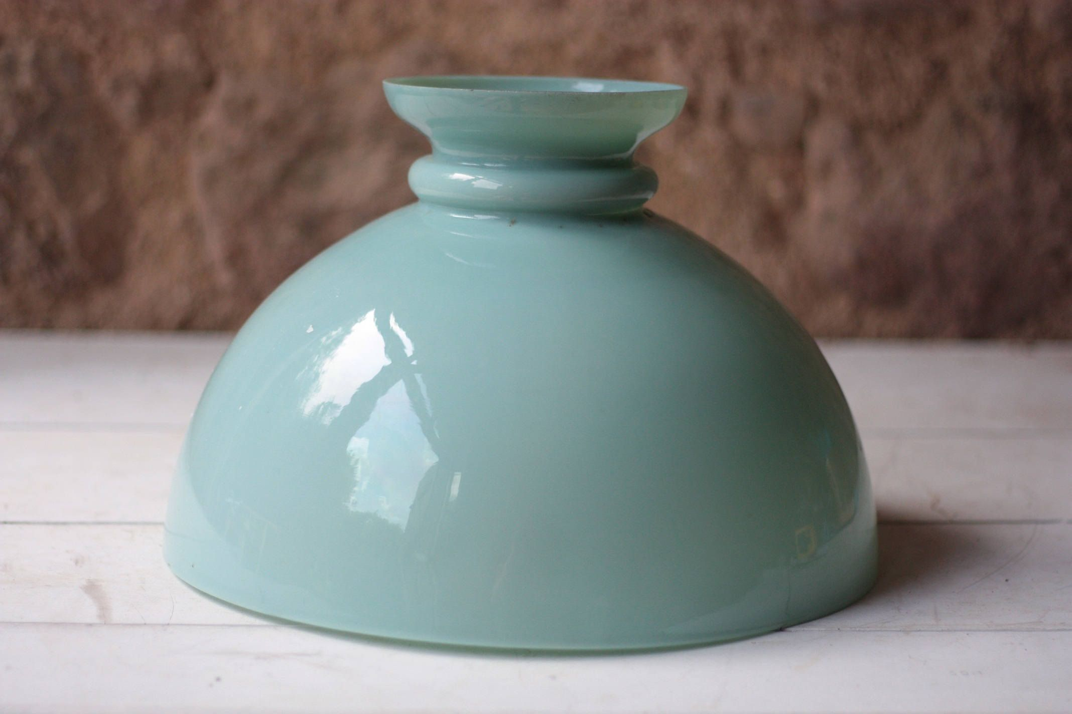 Vintage French Duck Egg Blue Opaline Lampshade Glass regarding sizing 2136 X 1424