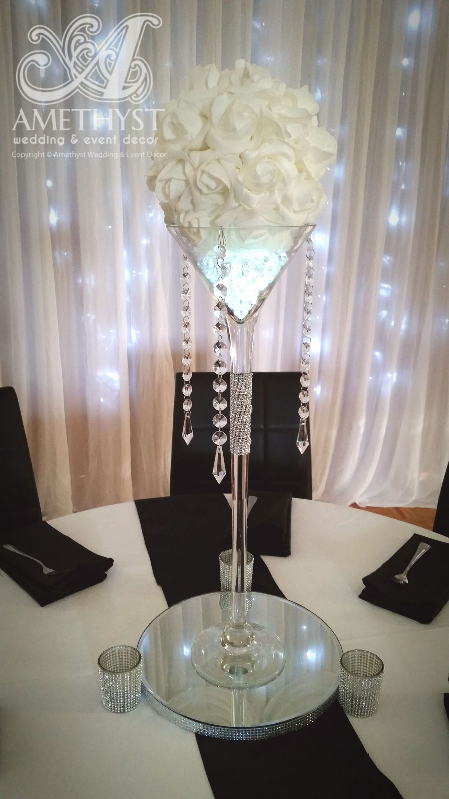 Wedding Centerpiece Package 60cm Tall Narrow Martini Vase inside dimensions 2121 X 3771