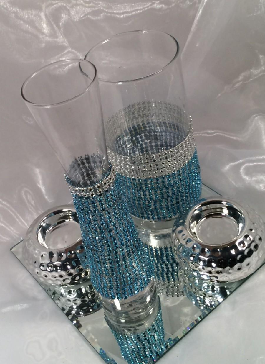 Wedding Centerpiece Rhinestone Glass Cylinder Vase Set Of with size 900 X 1234