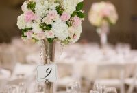 Wedding Centerpiece Using Tall Chic Silver Vase With Hanging throughout size 2633 X 3957