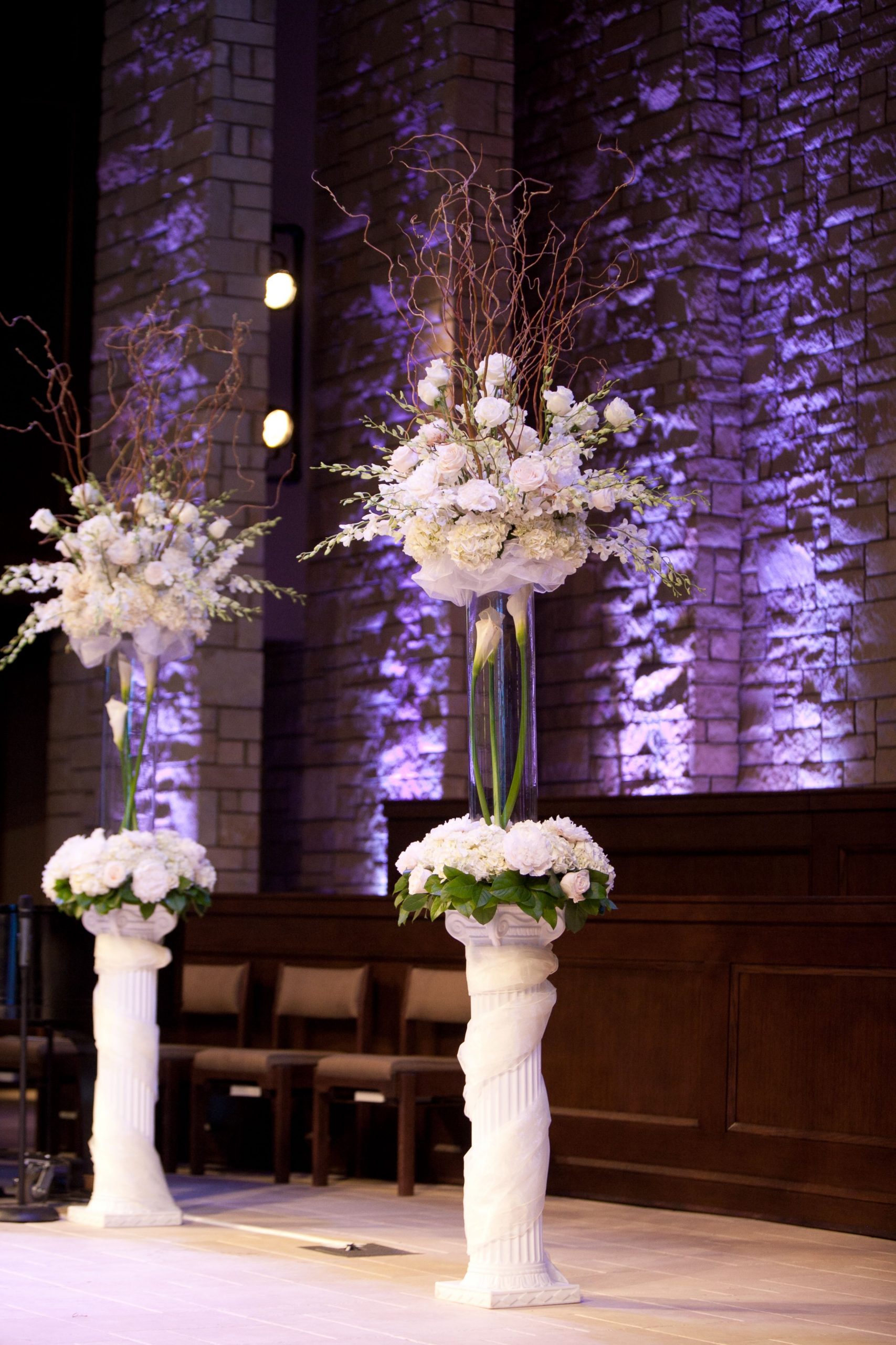 Wedding Ceremony Flowers Tall Vases With Beautiful Wrapped throughout sizing 2574 X 3861