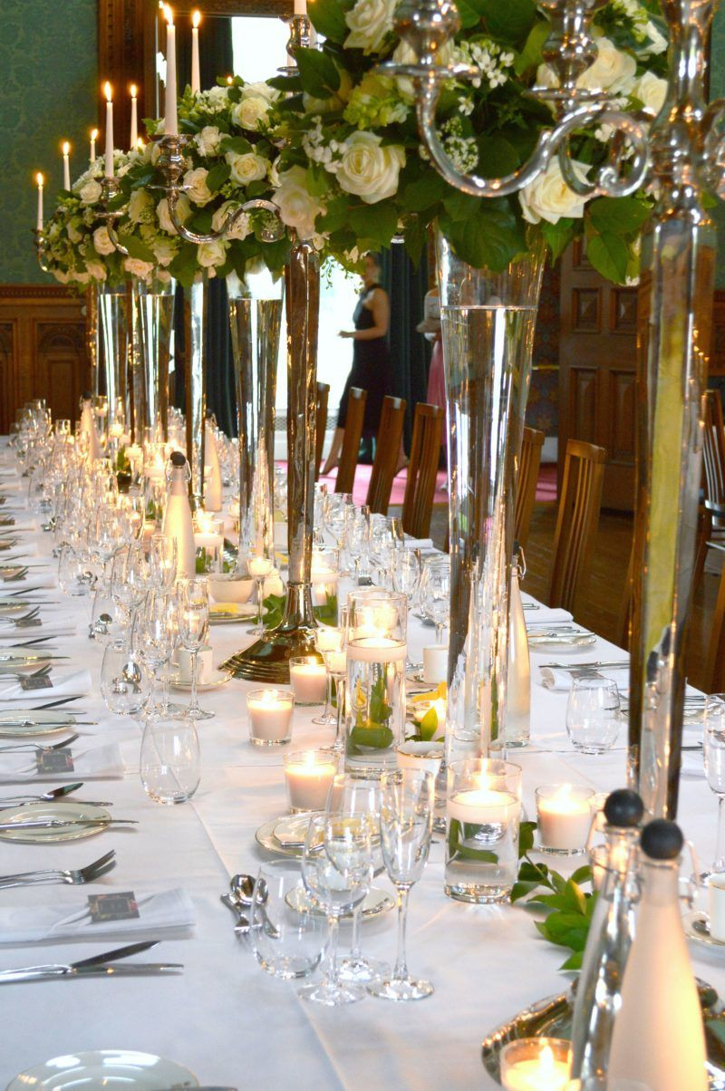 Wedding Reception Long Dining Table White Roses And Green for measurements 800 X 1204