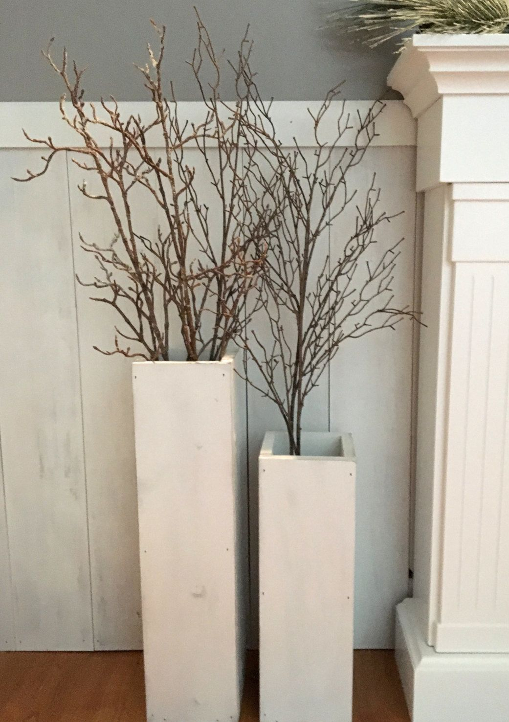 White Wooden Vases Reclaimed Wood Distressed Wood Floor with size 1041 X 1476