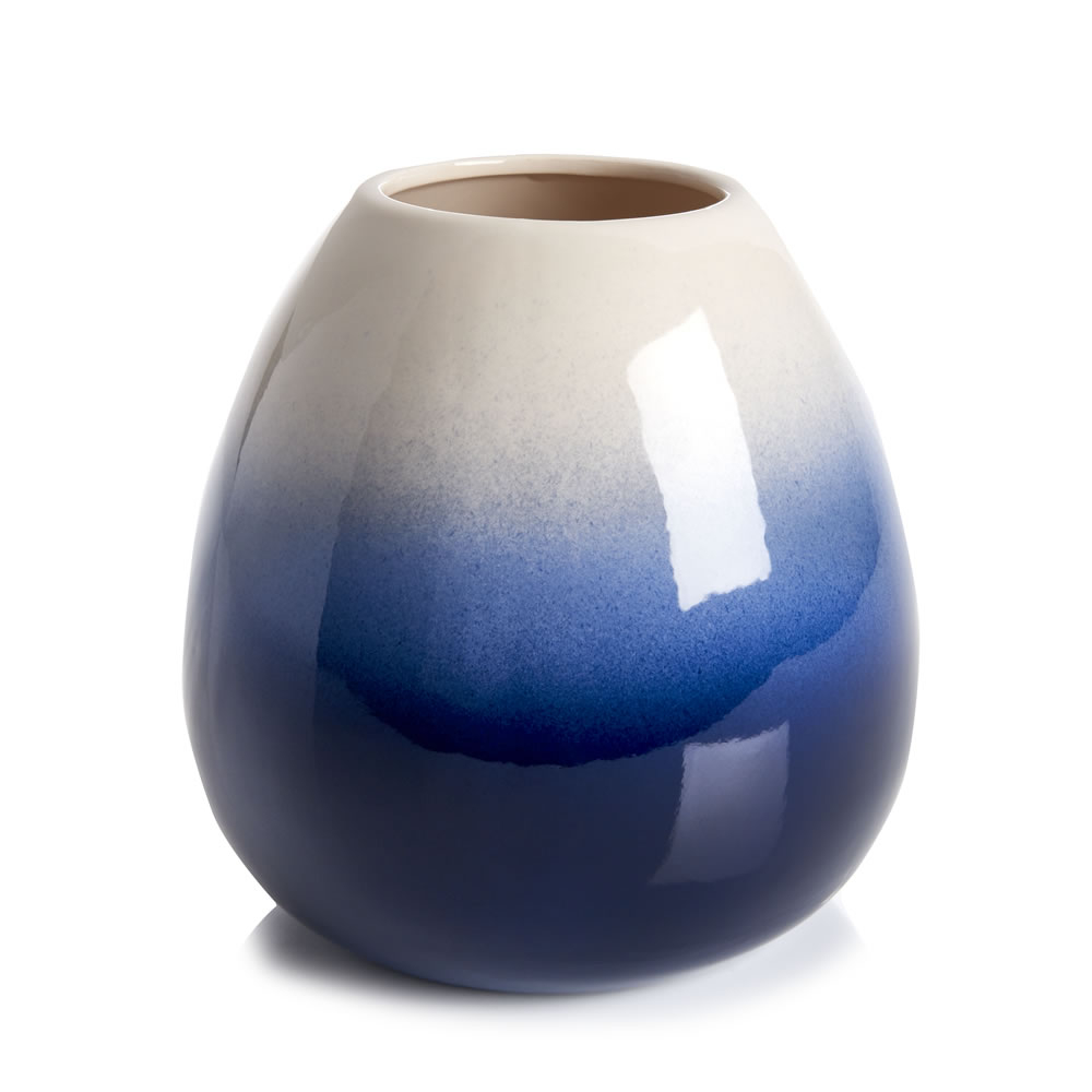 Wilko Ombre Blue Vase for measurements 1000 X 1000