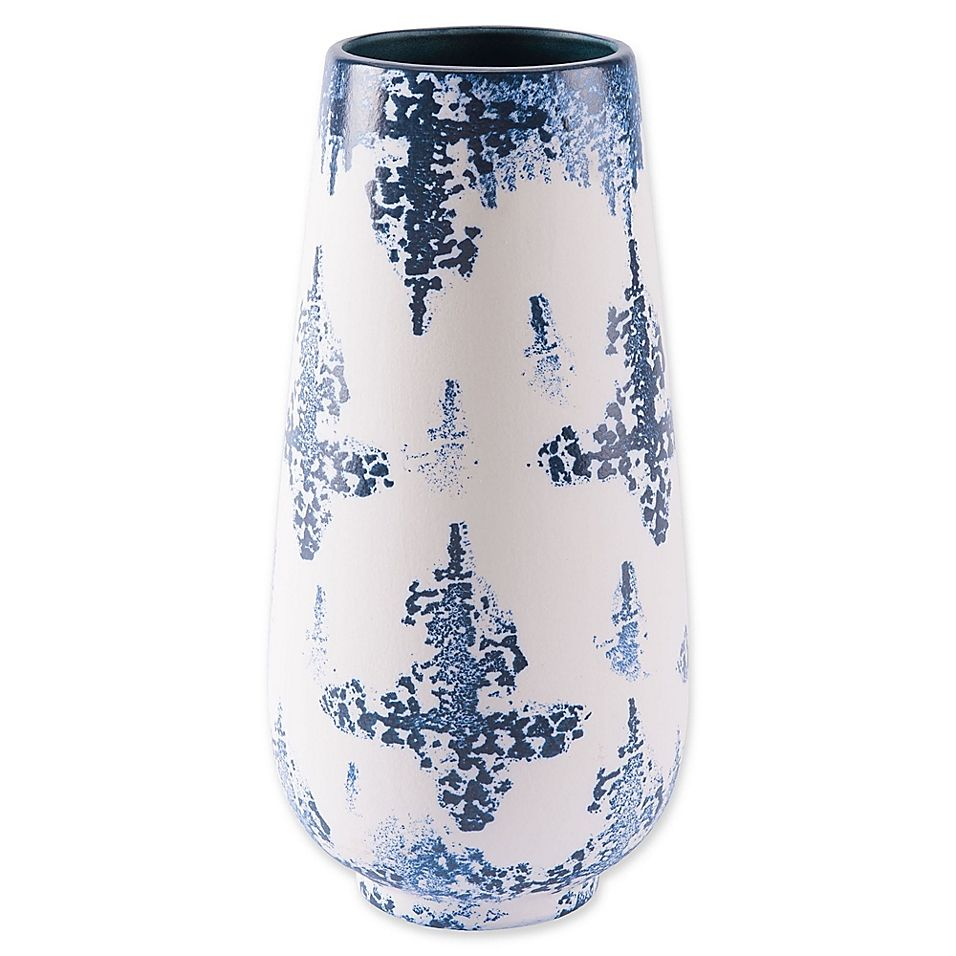 Zuo Nube Large Vase In Bluewhite Blue White Vase White with regard to size 956 X 956